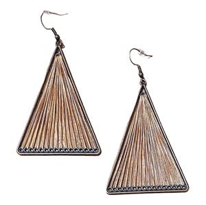 Woven Triangle Earrings